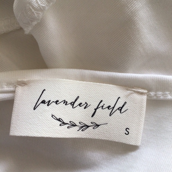 ANTHROPOLOGIE LAVENDER FIELDS WHITE TIE FRONT TOP NWOT SMALL - Picture 7 of 7